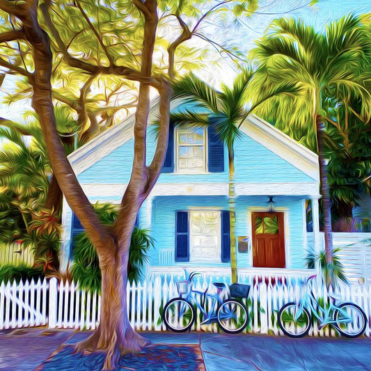 New Baby Blue Canvas Giclee Print Wall Art by Caribbean Rays