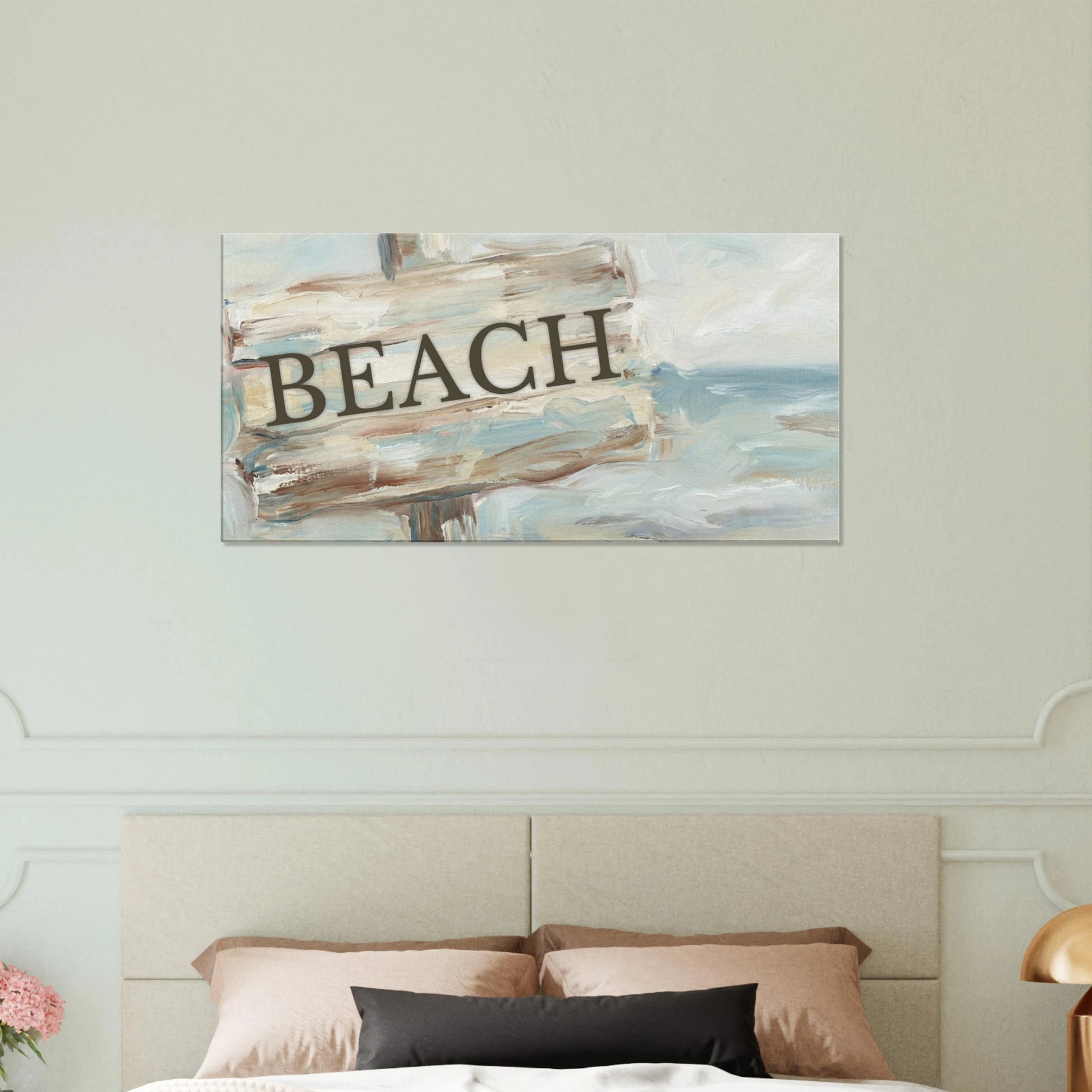  Beach Shore Distressed Canvas Wall Print - Caribbean Rays