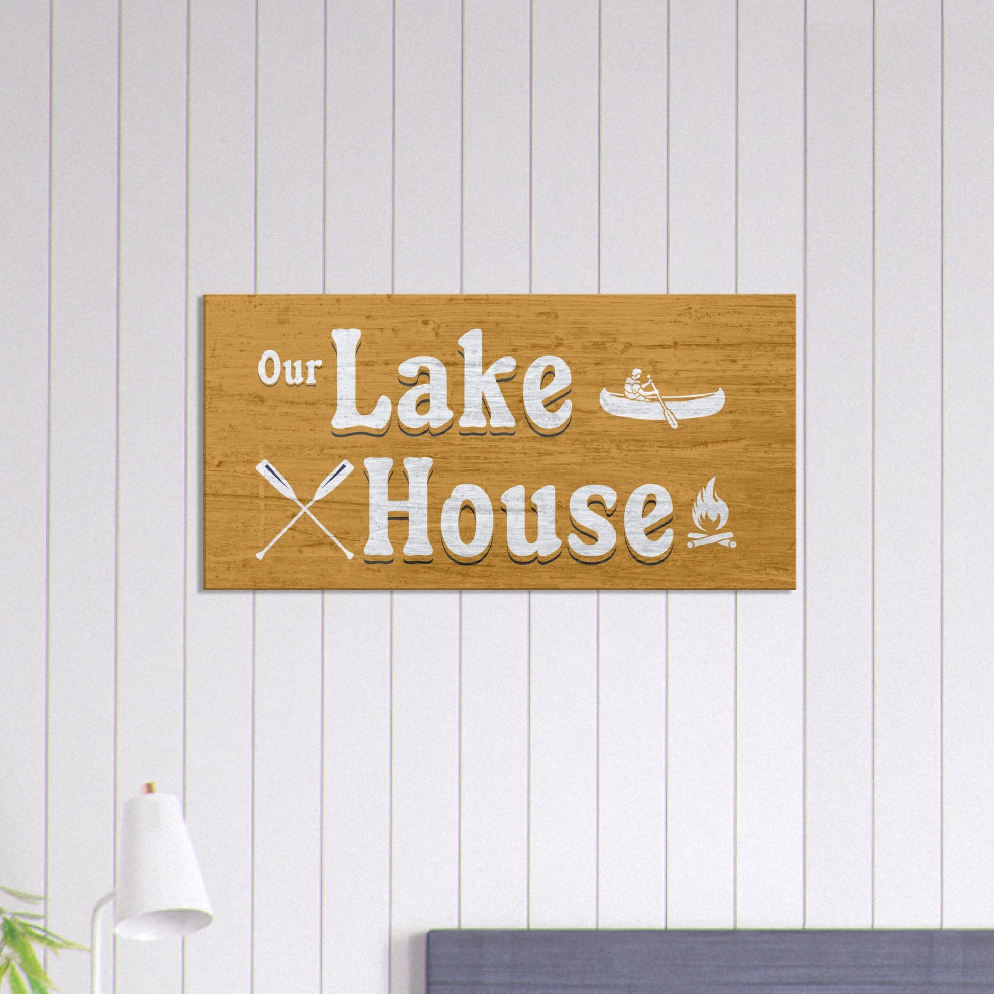 Our Lake House Large Canvas Wall Print - Caribbean Rays