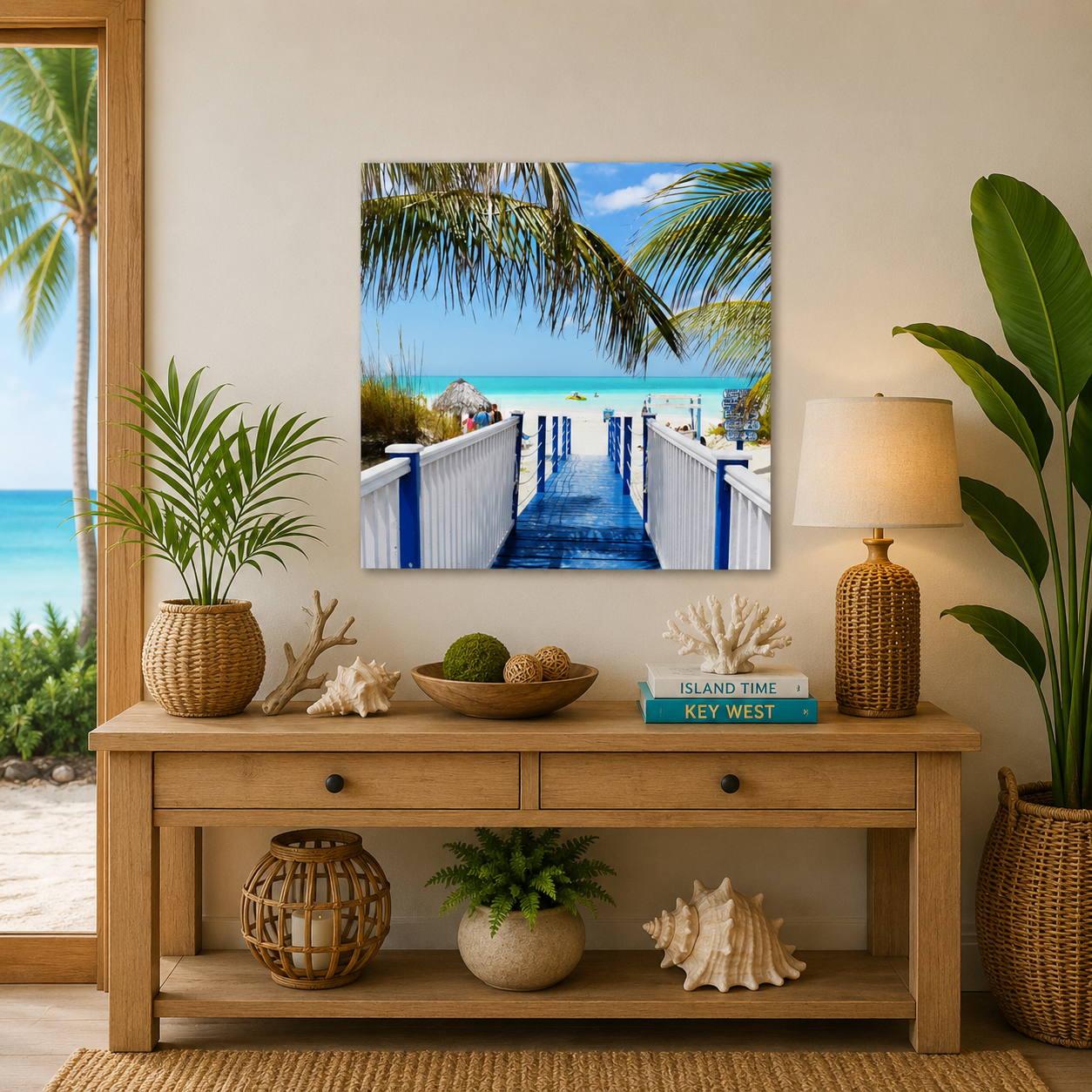 Blue Walkway to Paradise Acrylic Wall Print