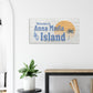 Welcome to Anna Maria Island Large Canvas Wall Print on Caribbean Rays