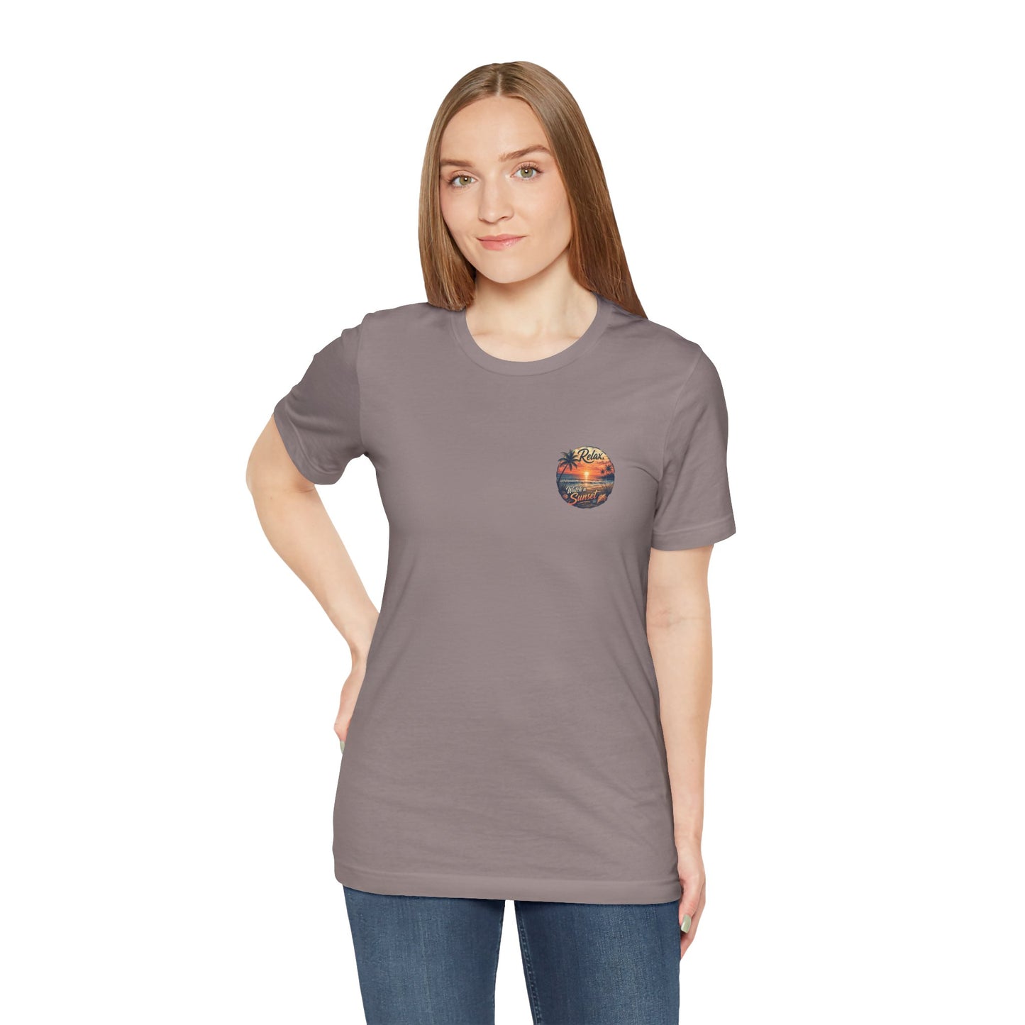 Sunset Beach Tee — "Relax Watch a Sunset" Graphic T-Shirt