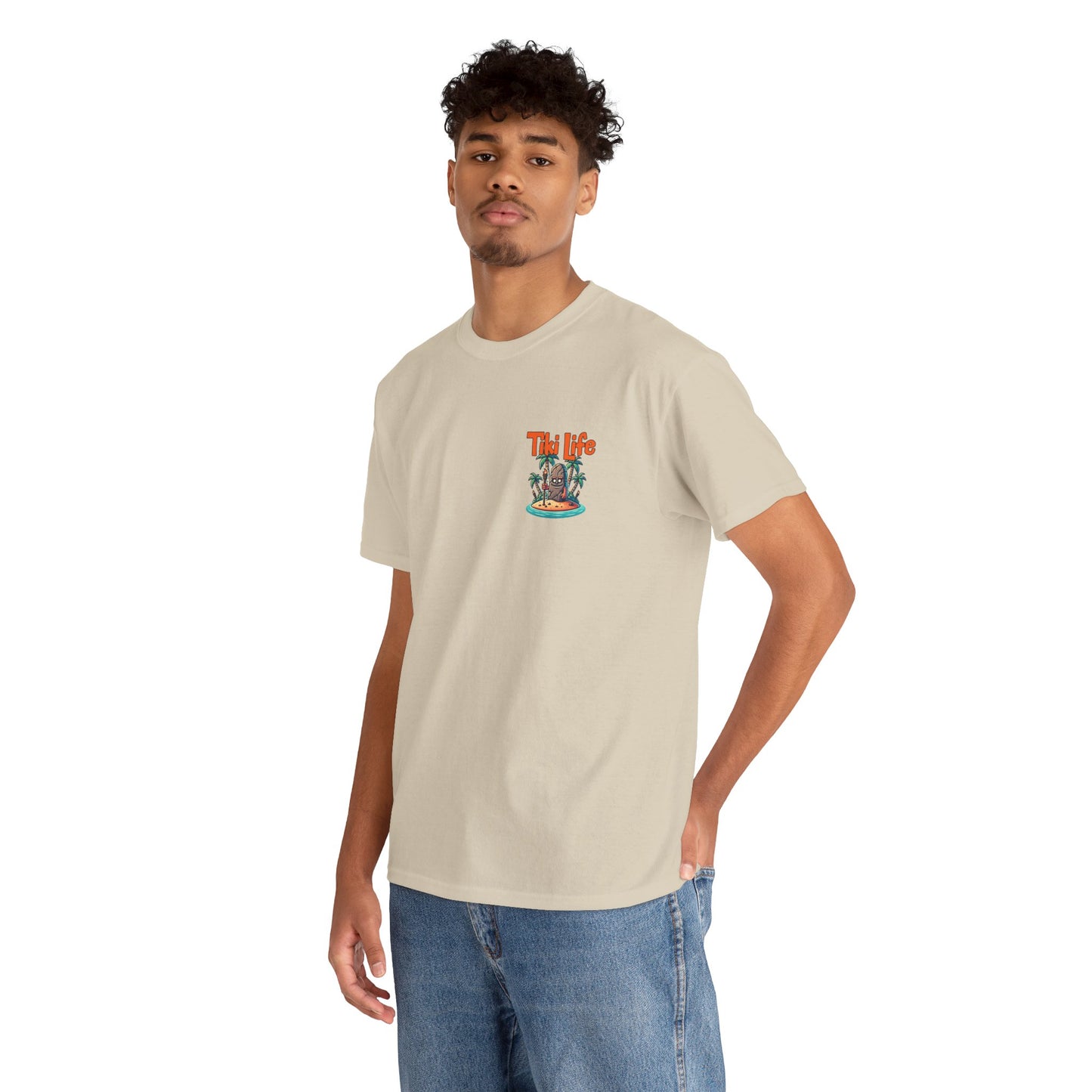 Tiki Life Island Tee - Unisex Heavy Cotton T-Shirt