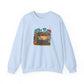 Tiki Bar Crewneck Sweatshirt — Retro Tropical Sunset Design