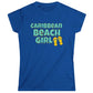 Caribbean Beach Girl T-Shirt — Women's Vacation Flip-Flop Tee