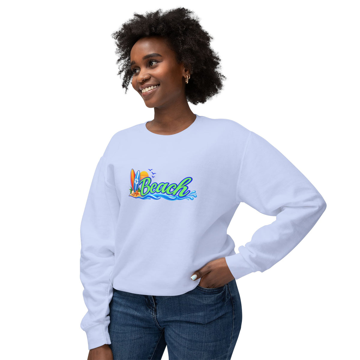 Beach Surf Vibes Crewneck Sweatshirt- Comfort Colors®