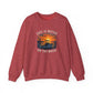 "Life Is Better On The Water" Crewneck Sweatshirt -Boat Sunset Graphic