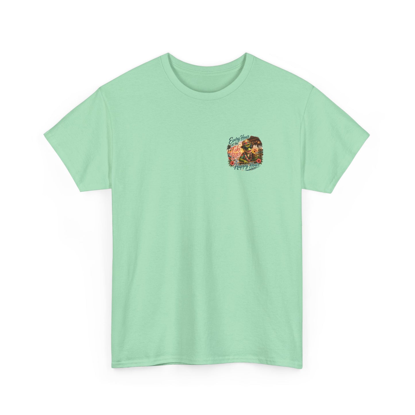 T-Shirt - "Every Hour at the Tiki Bar is Happy Hour" Vintage Tropical Tee