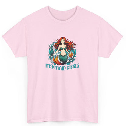 Mermaid Kisses Unisex Heavy Cotton Tee – Fun, Relaxed Vibe for Ocean Lovers