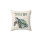 Turtle Bay Spun Polyester Square Pillow on Caribbean Rays