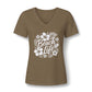 Beach Life V-Neck Tee — Women's Tropical Hibiscus Graphic