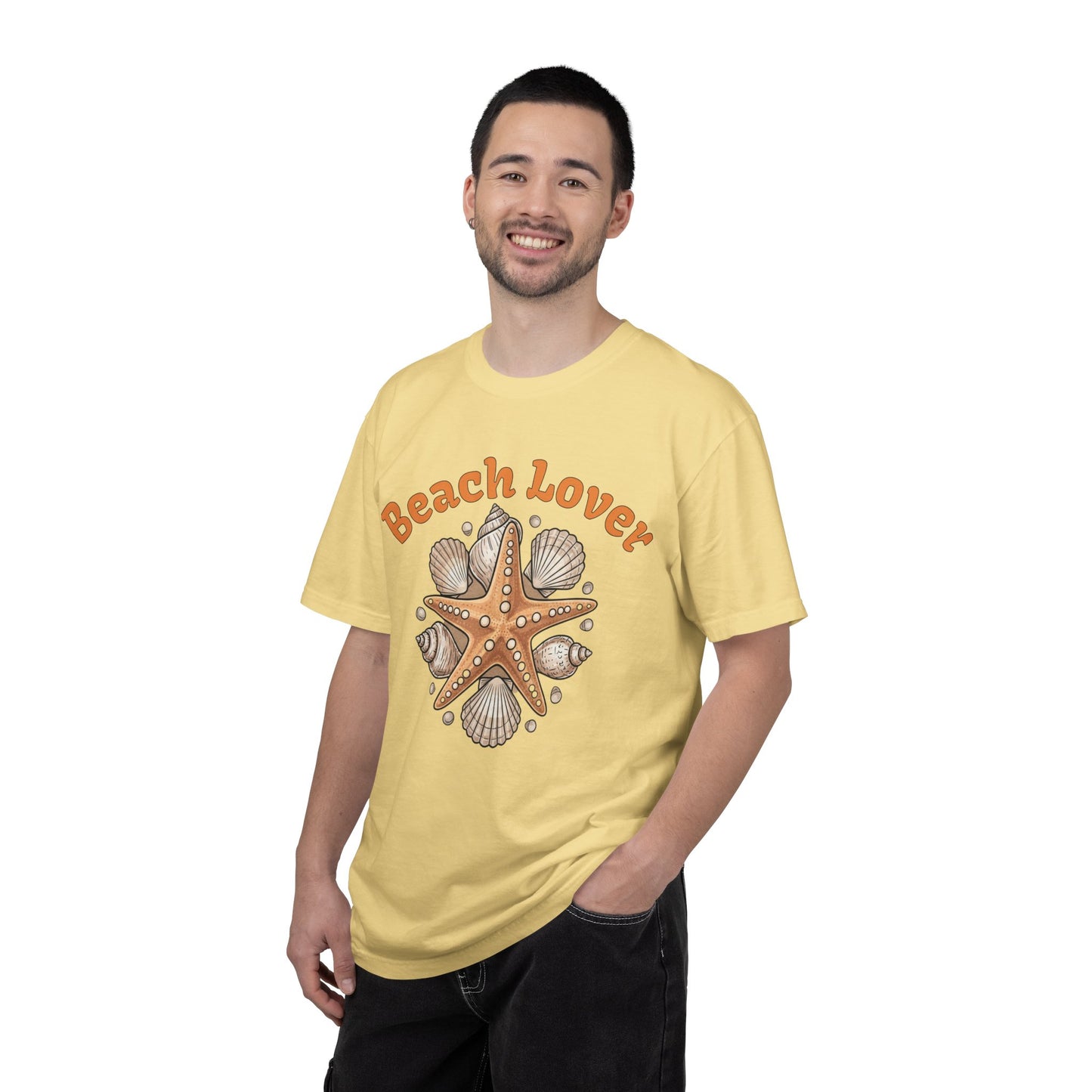 Beach Lover T-Shirt — Seashell & Starfish Graphic Tee
