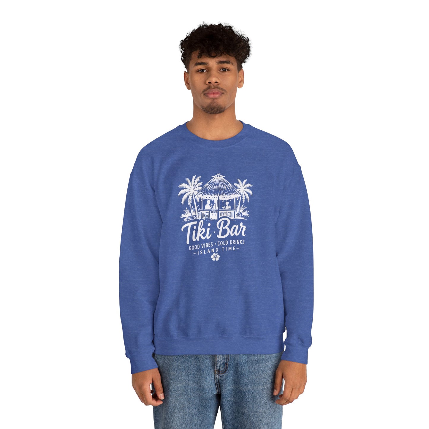 Tiki Bar Crewneck Sweatshirt – Island Vibes Graphic Pullover