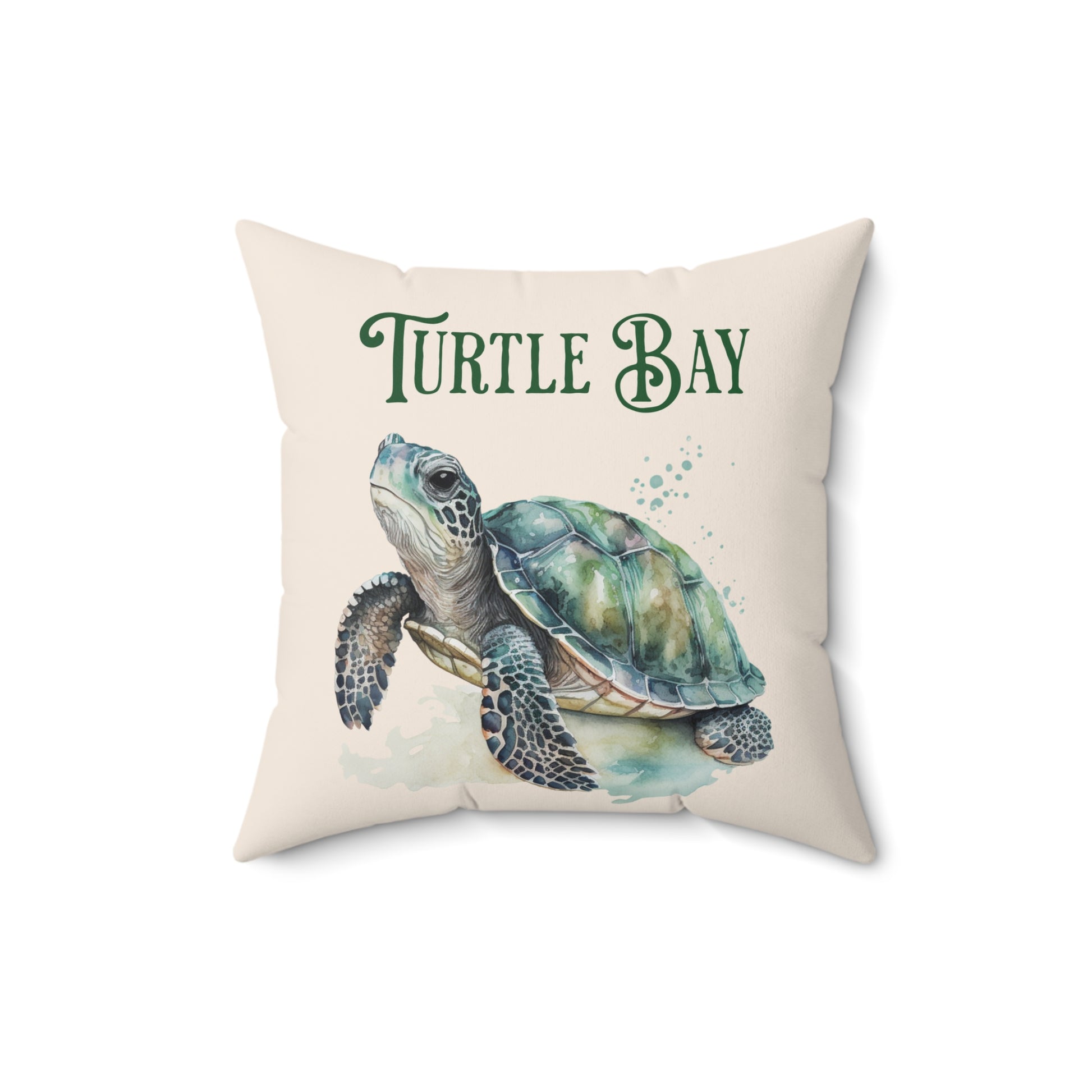 Turtle Bay Spun Polyester Square Pillow  Caribbean Rays