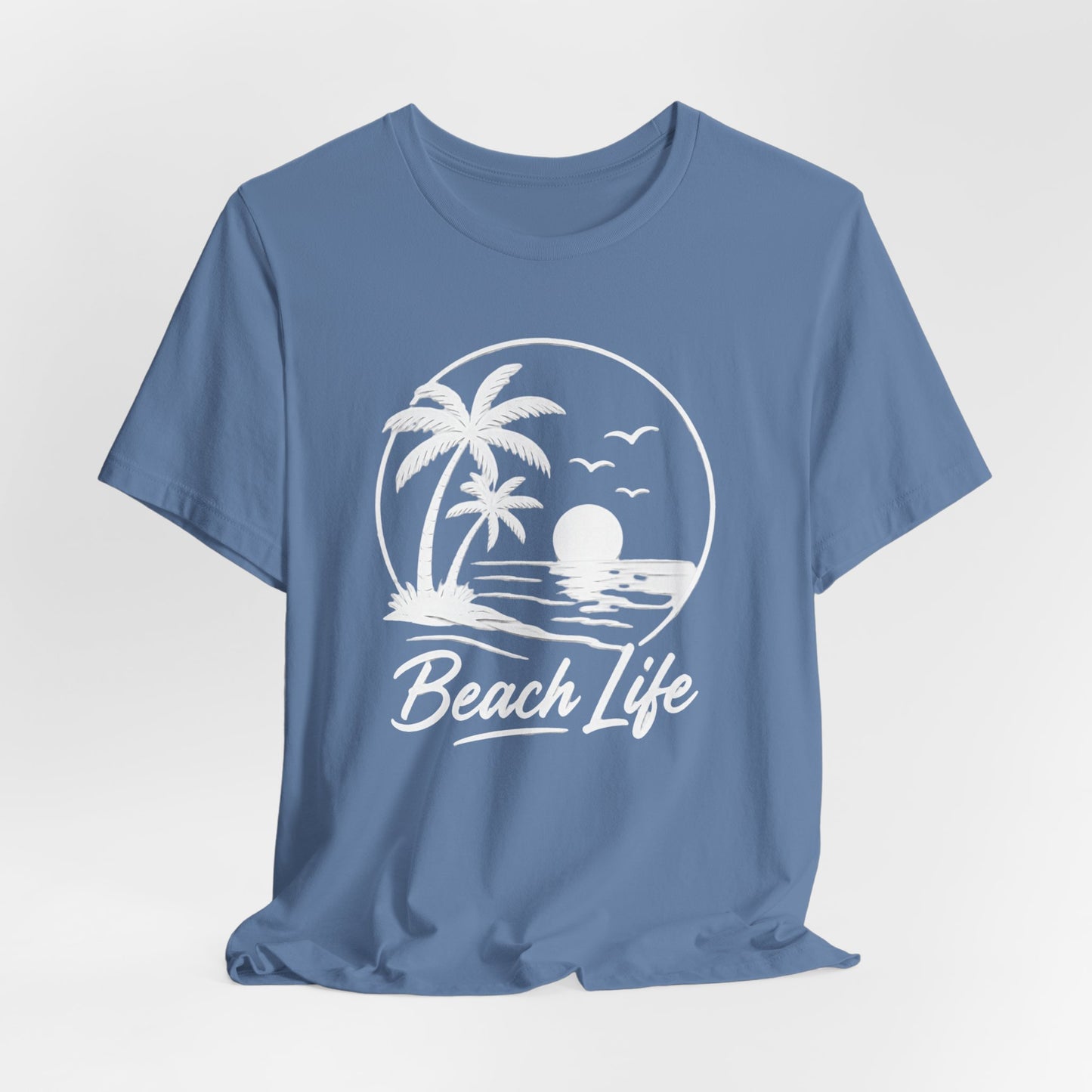 Beach Life T-Shirt – Palm Tree Sunset Graphic Tee