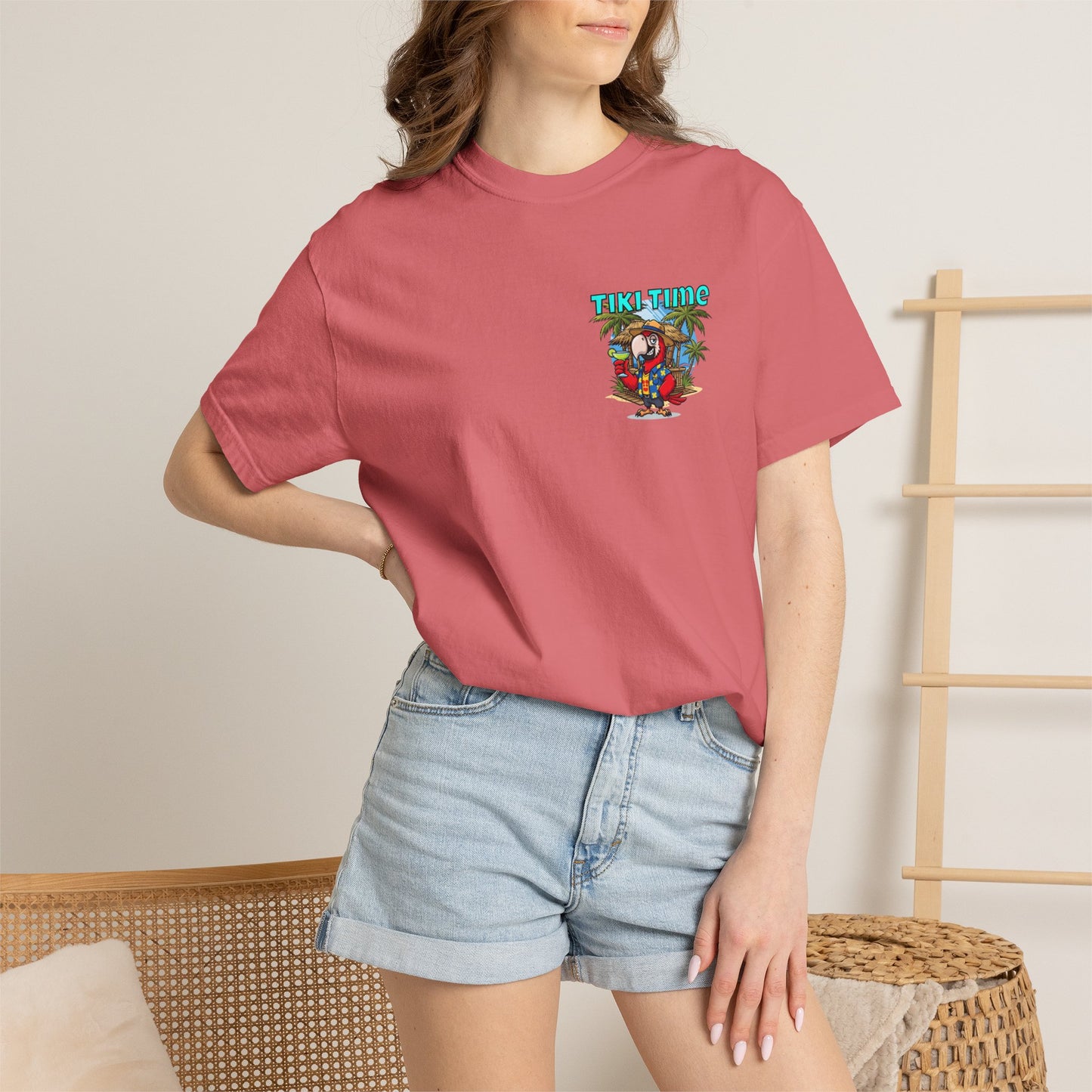 Tiki Time Party Parrot T-Shirt