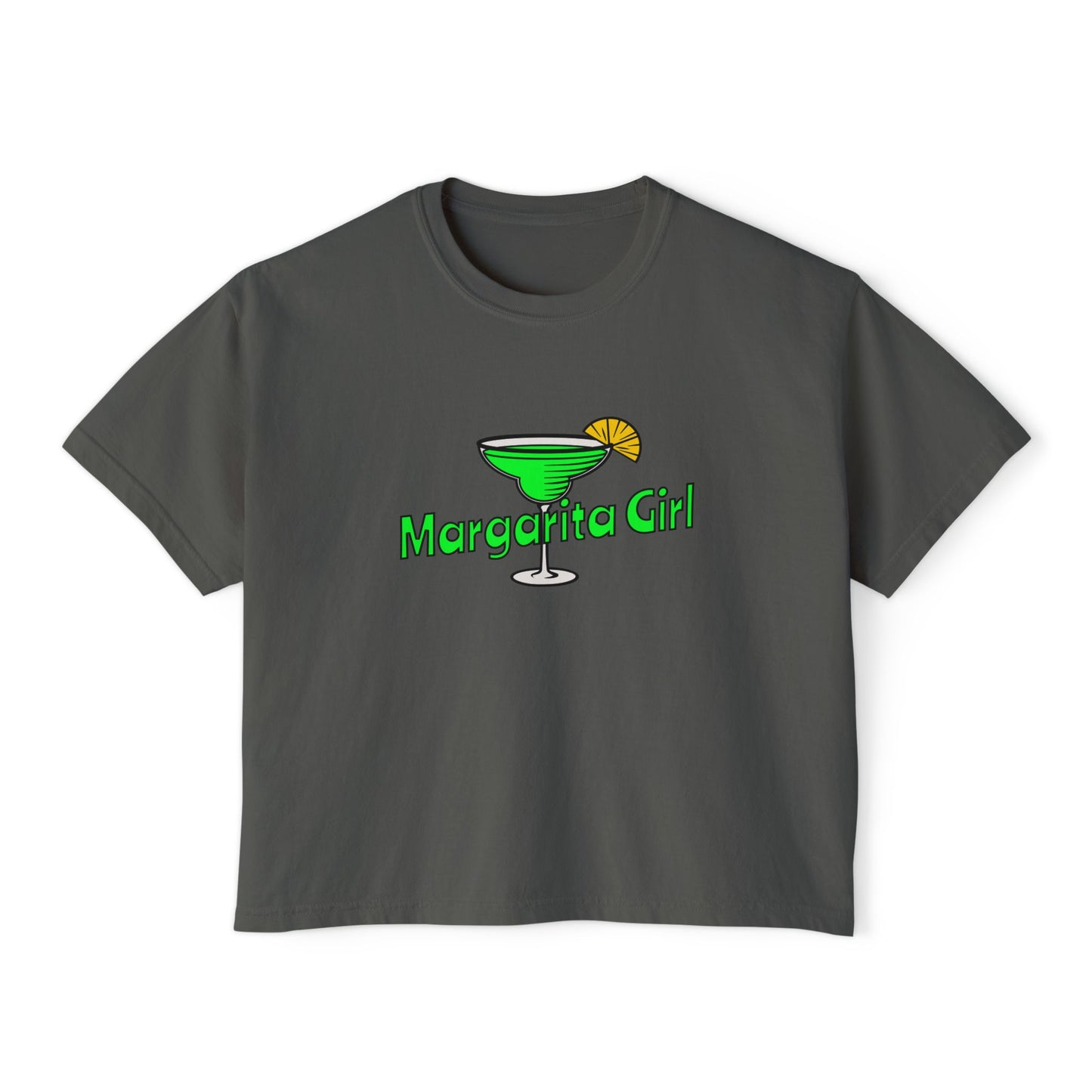 Margarita Girl Boxy Tee — Women's Cocktail Graphic T-Shirt by Caribbean Rays