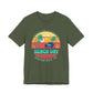 Green t-shirt with a 'Beach Day' graphic design on a white background by Caribbean Rays