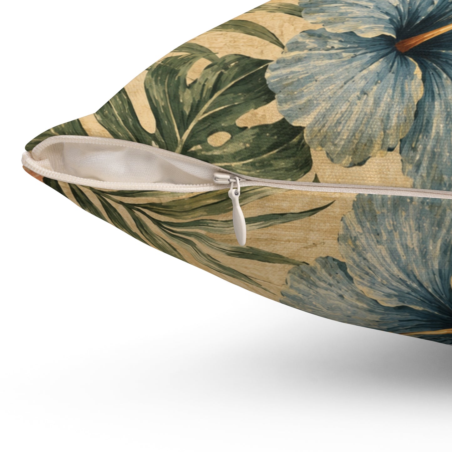 Tropical Leaves Spun Polyester Square Pillow