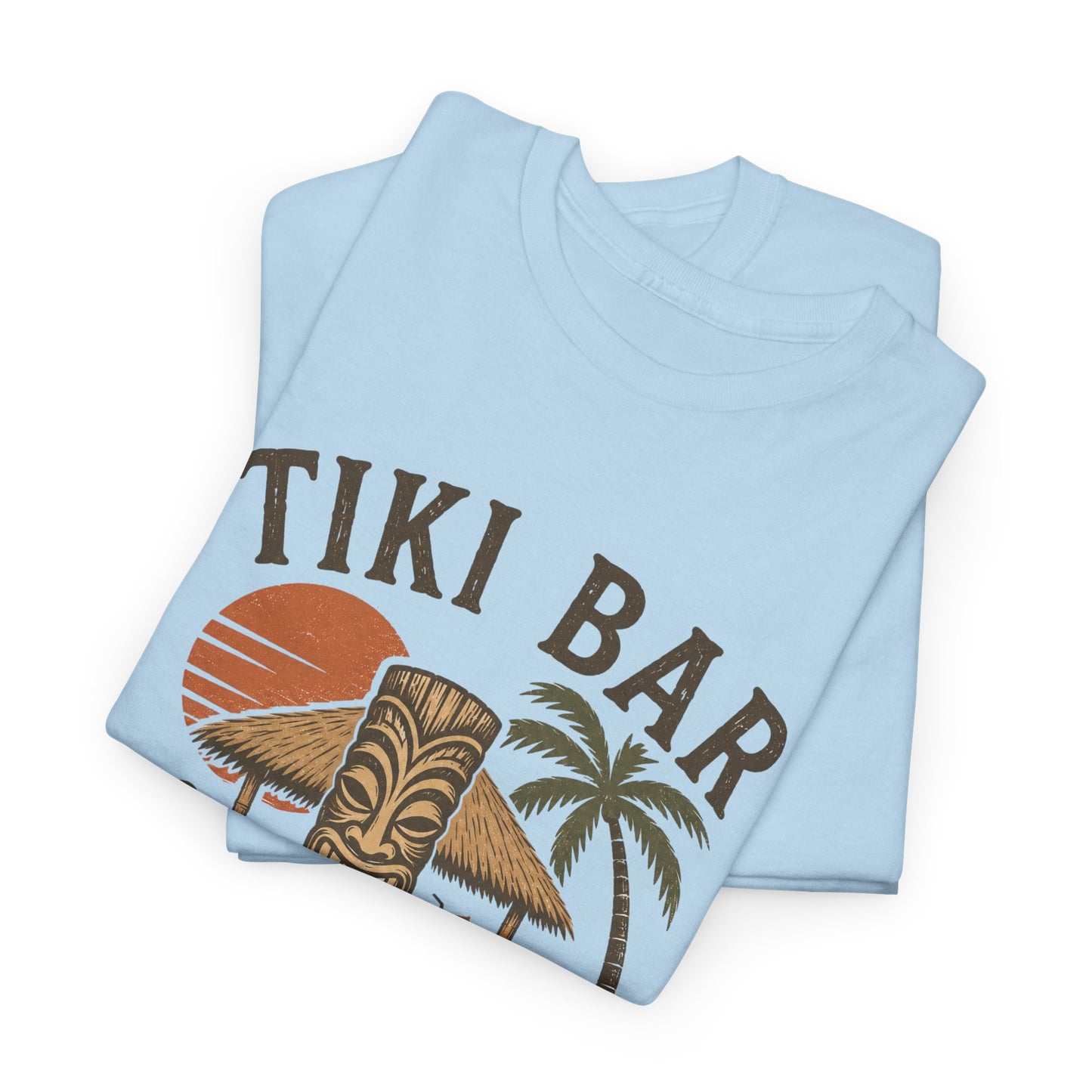 Tiki Bar Vintage Sunset Tee — Tropical Luau Beach Shirt