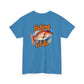 Blue t-shirt with 'Fishing is Life' graphic on a white background