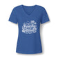 Beachy Attitude V-Neck Tee — Women's Relaxed Heather Graphic T-Shirt