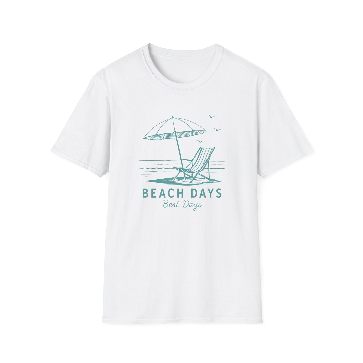 Beach Days T-Shirt — Relaxing Beach Chair & Umbrella Graphic