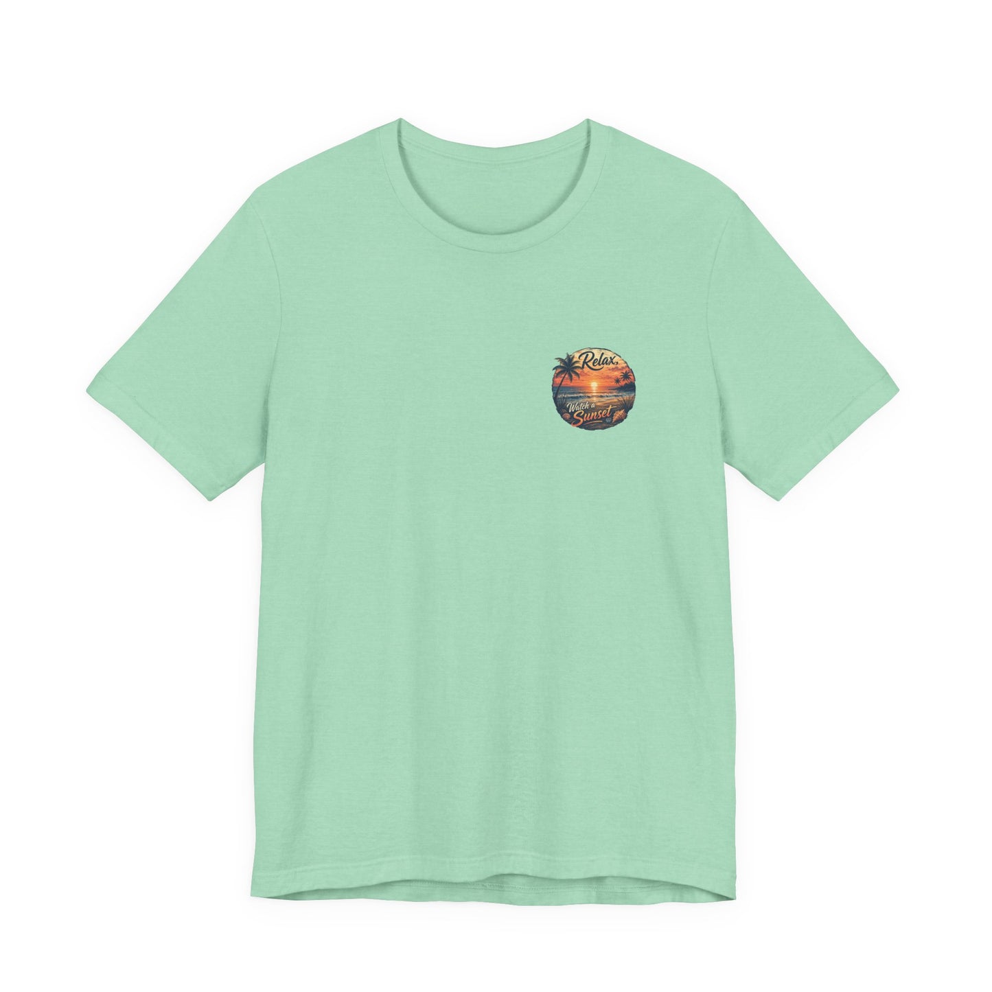 Sunset Beach Tee — "Relax Watch a Sunset" Graphic T-Shirt