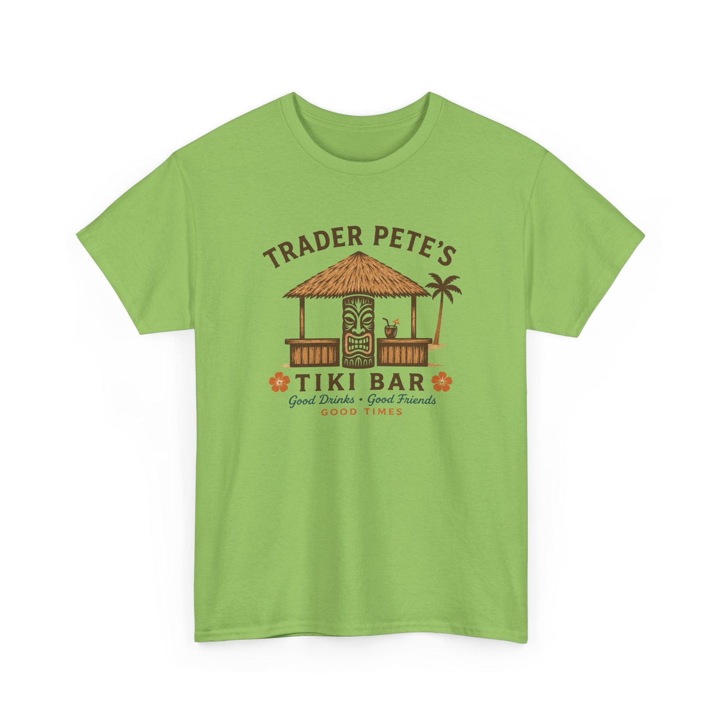 Trader Pete's Tiki Bar Tee — Retro Tropical Vacation Shirt
