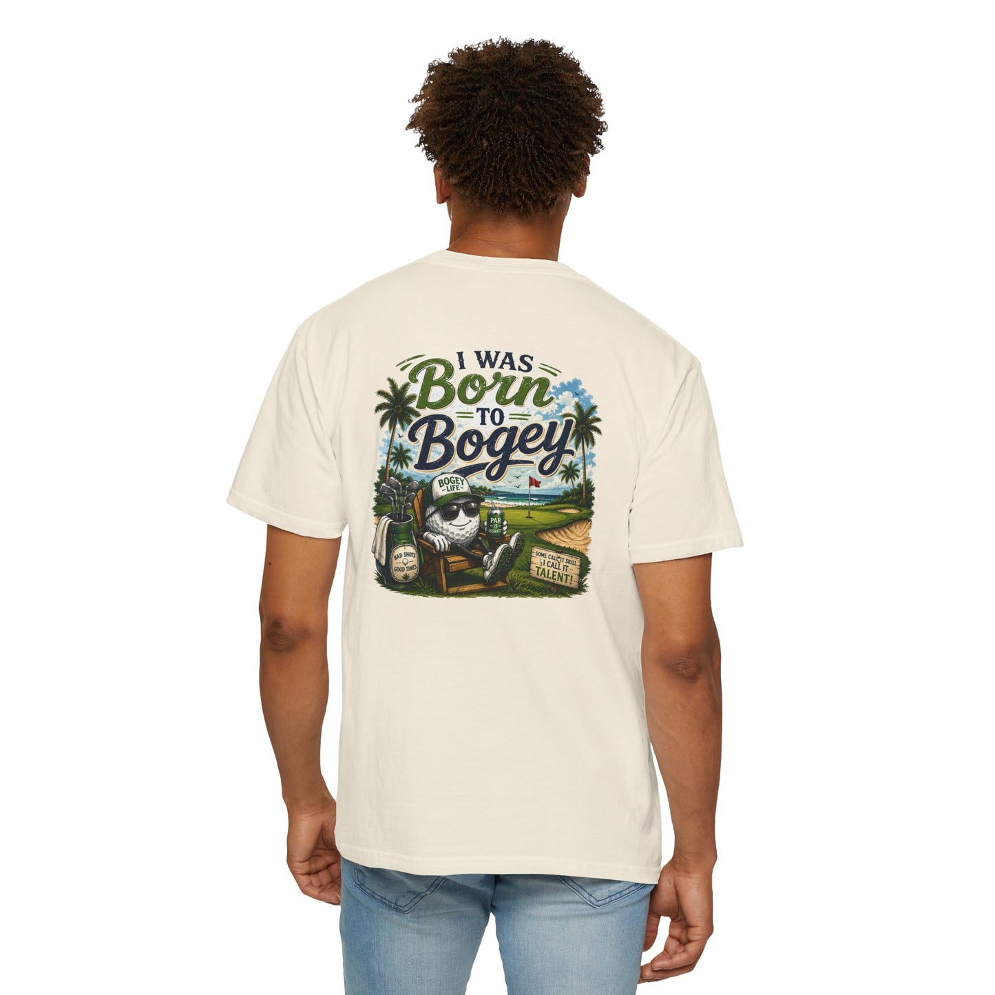 Born to Bogey T-Shirt — Retro Golf Skull Graphic Tee