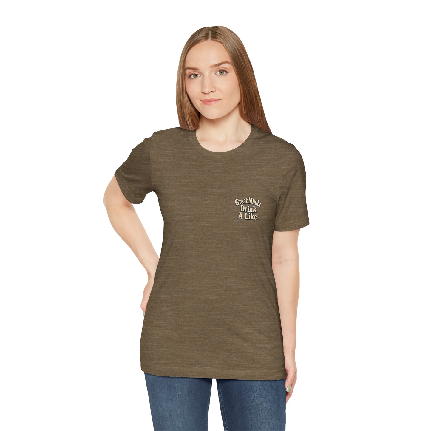 "Great Minds Drink A Like" Tropical Beach Liquor Graphic Tee