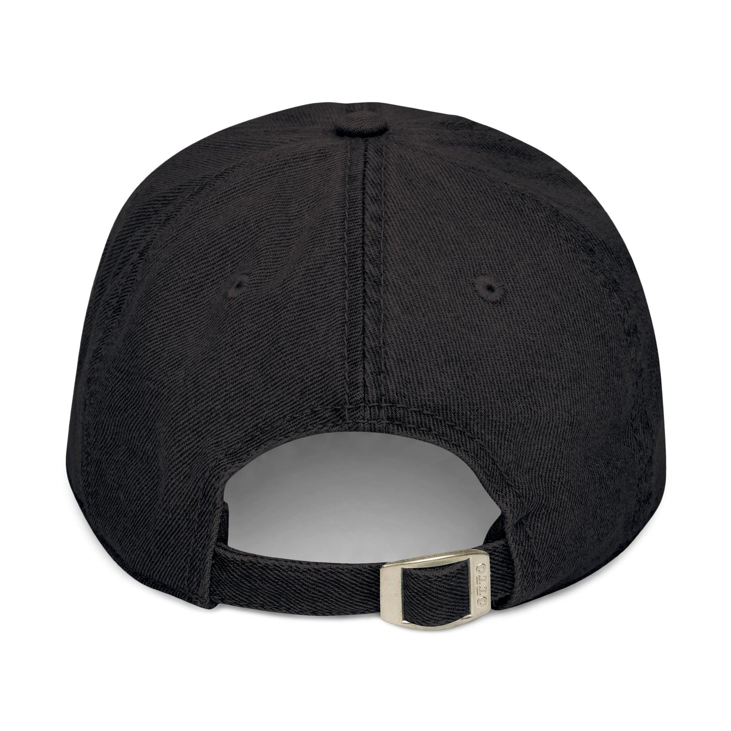 Tiki Bar Embroidered Hat — Vintage Tiki Totem Denim Baseball Cap