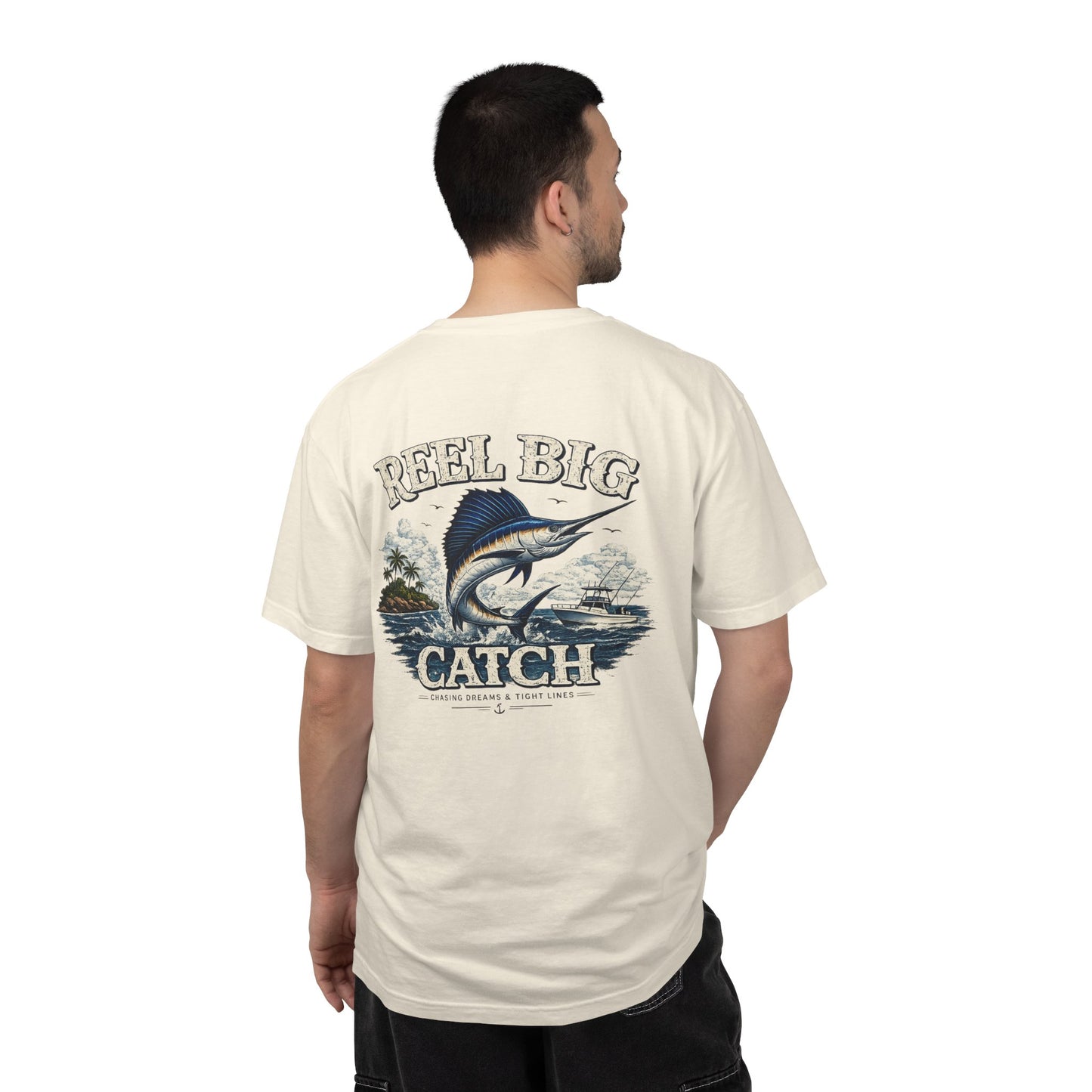 Reel Big Catch Fishing T-Shirt — Sailfish Offshore Angler Tee