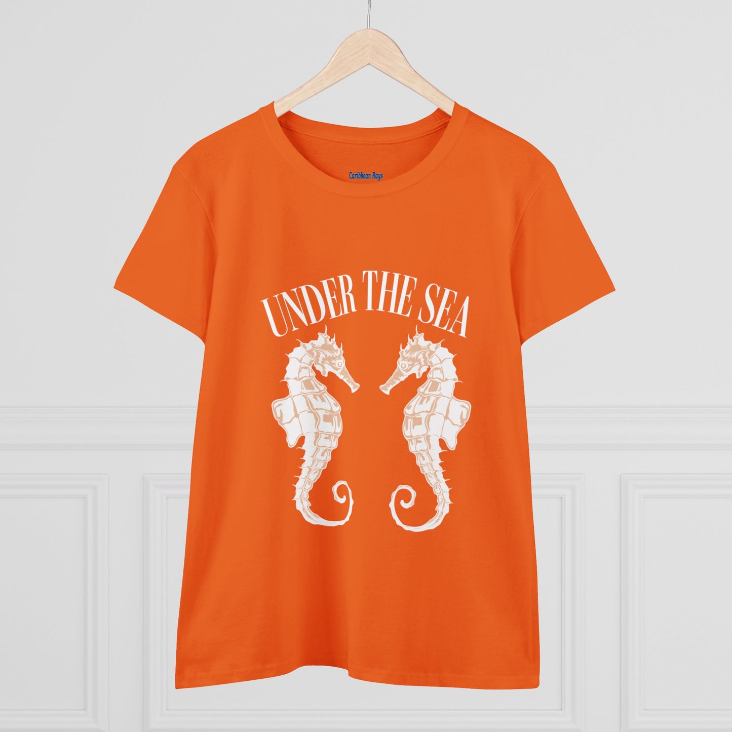 Under The Sea Seahorse Women's Midweight Cotton Tee