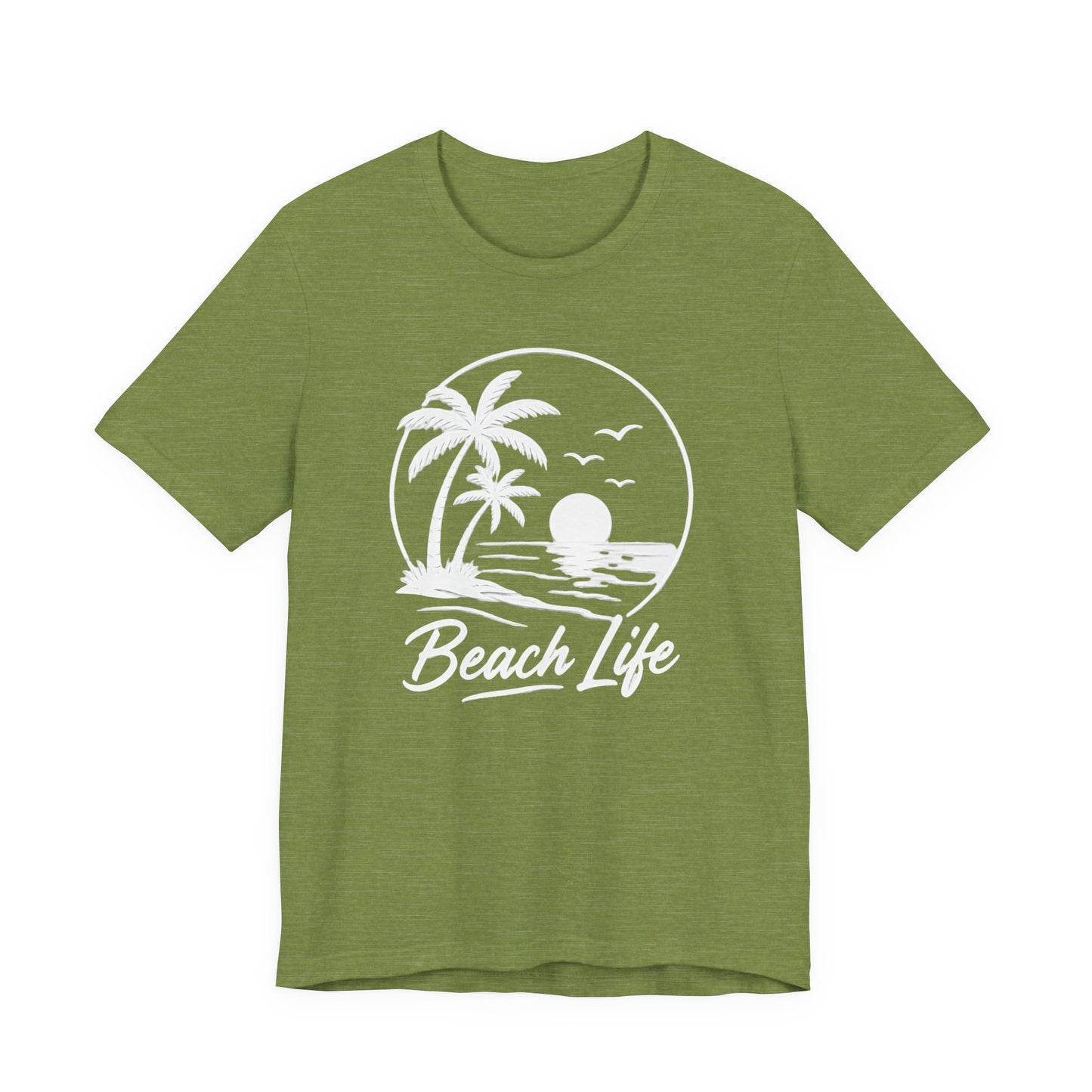 Beach Life T-Shirt – Palm Tree Sunset Graphic Tee