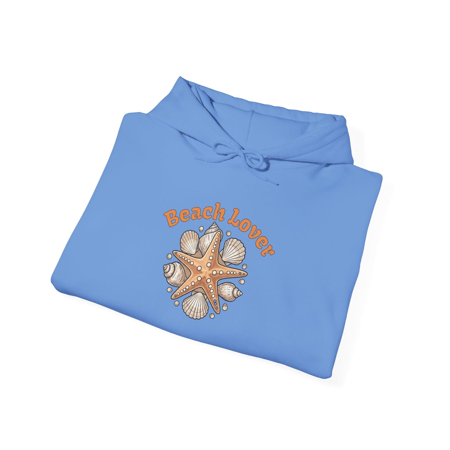 Beach Lover Starfish Hoodie — Coastal Seashell Graphic Sweatshirt