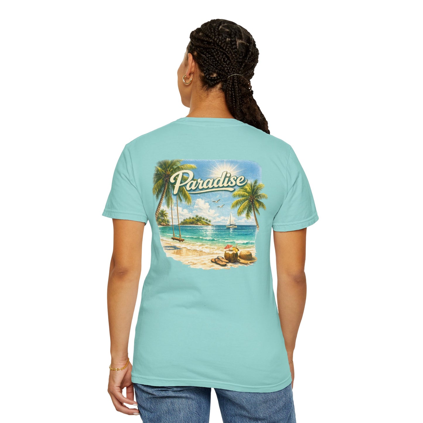 "Paradise" Tropical Beach Island Graphic Tee