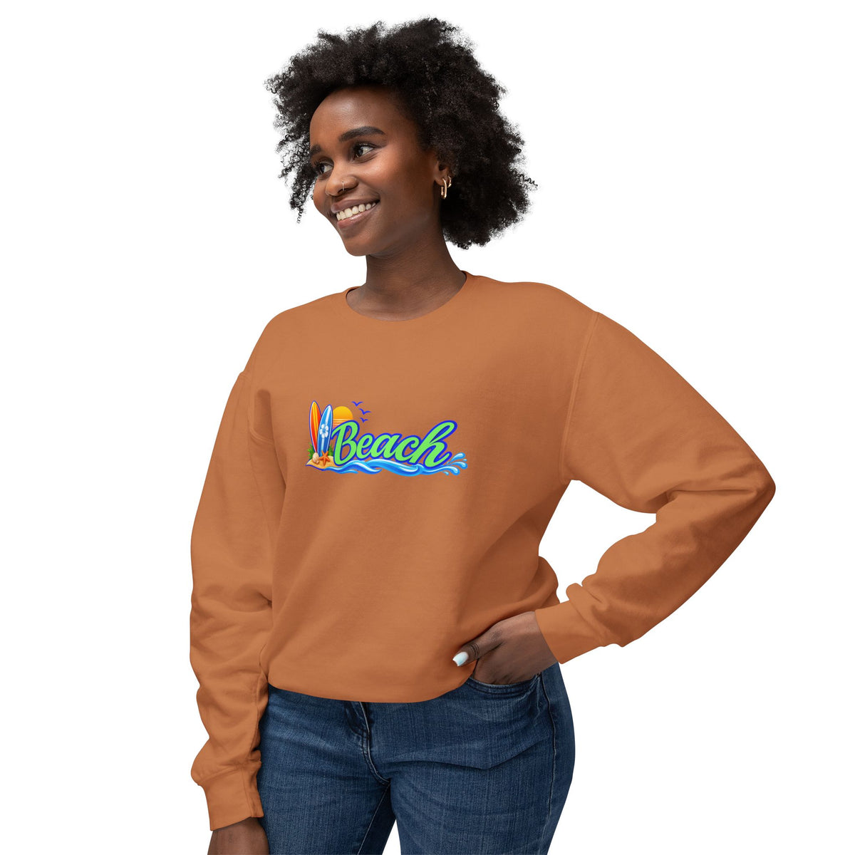 Beach Surf Vibes Crewneck Sweatshirt- Comfort Colors®