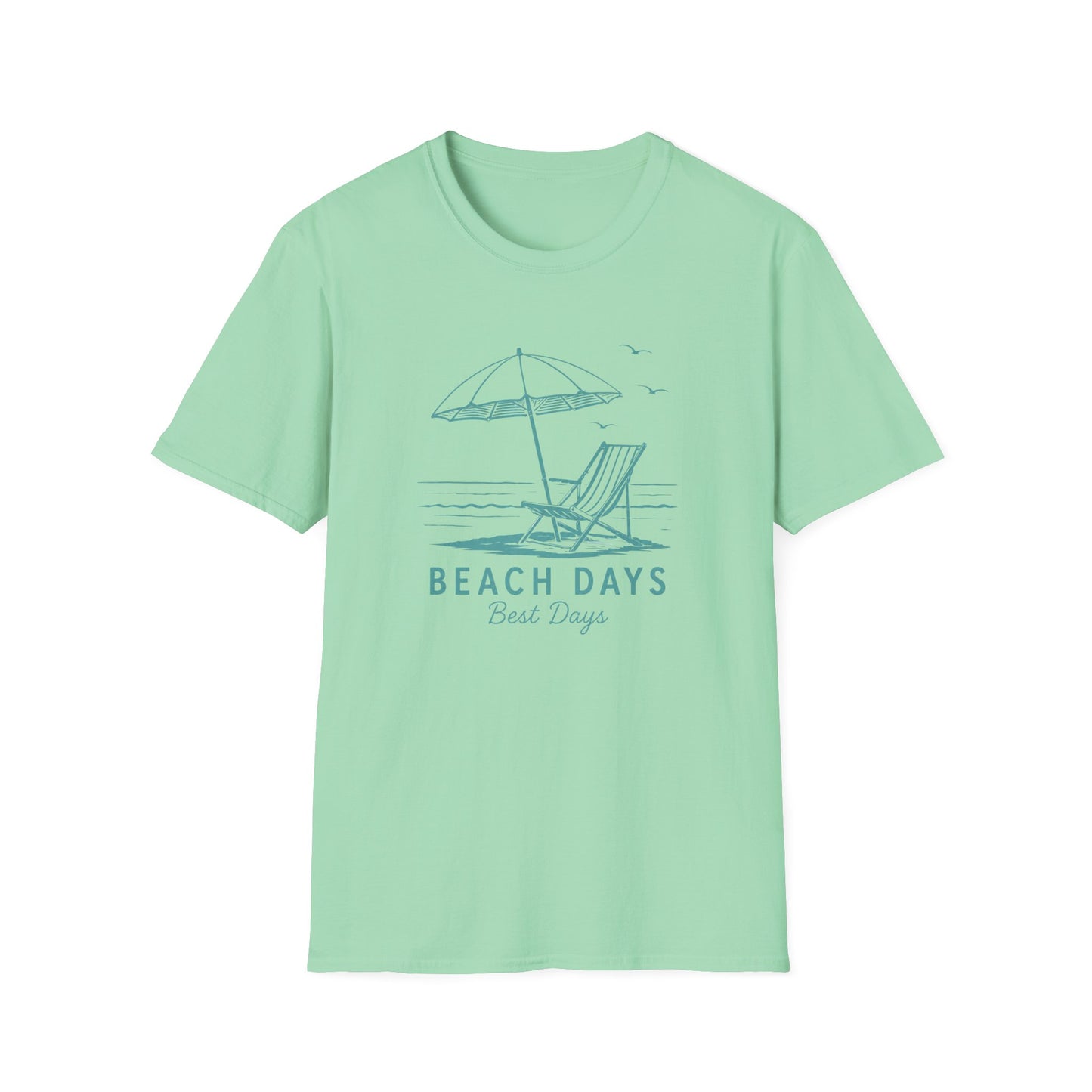 Beach Days T-Shirt — Relaxing Beach Chair & Umbrella Graphic