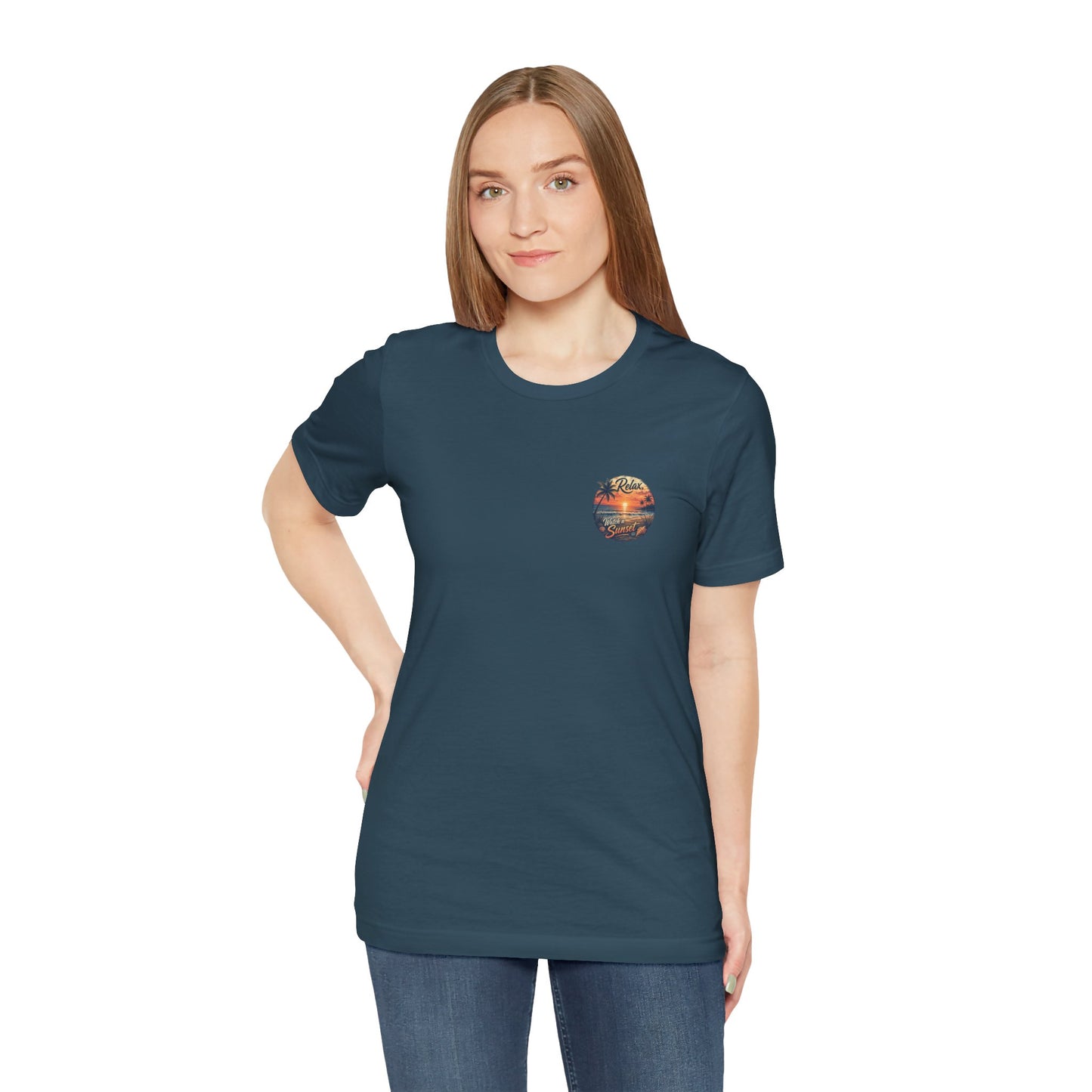 Sunset Beach Tee — "Relax Watch a Sunset" Graphic T-Shirt