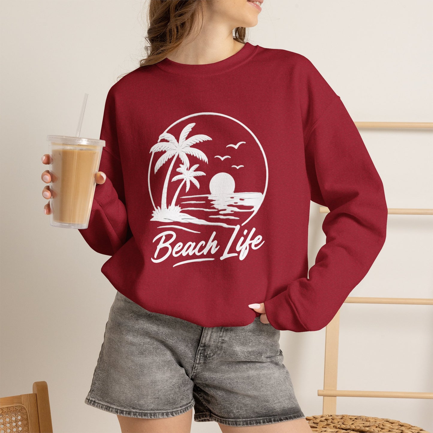 Beach Life Crewneck Sweatshirt