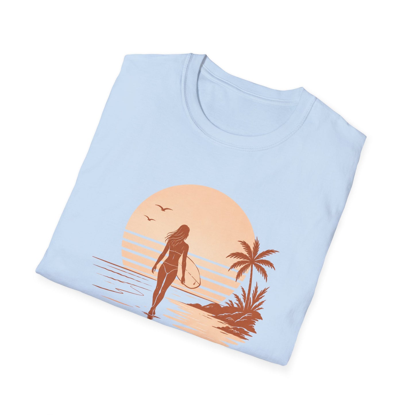 Surf Sunset T-Shirt — "Sun, Salt, Surf, Repeat" Beach Tee