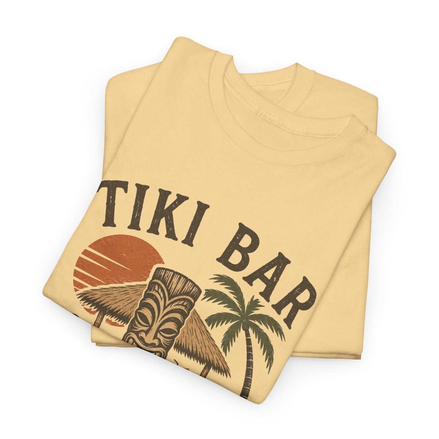 Tiki Bar Vintage Sunset Tee — Tropical Luau Beach Shirt