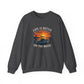 "Life Is Better On The Water" Crewneck Sweatshirt -Boat Sunset Graphic