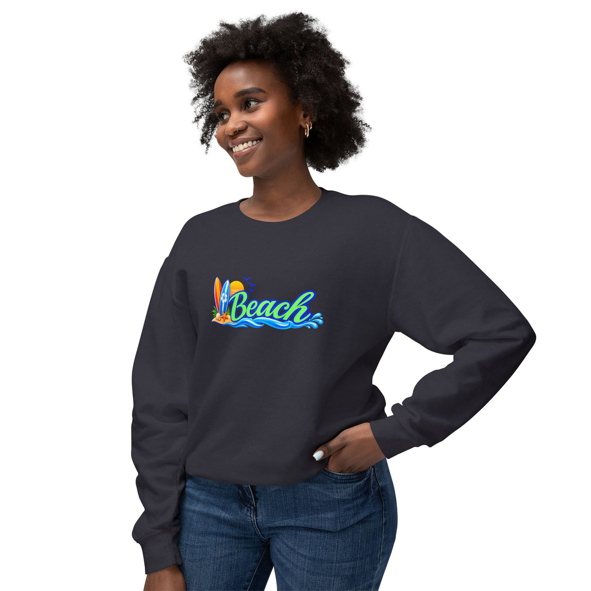 Beach Surf Vibes Crewneck Sweatshirt- Comfort Colors®