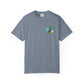 T-Shirt — "Living in Paradise and Loving It" Tropical Parrot Beach Tee