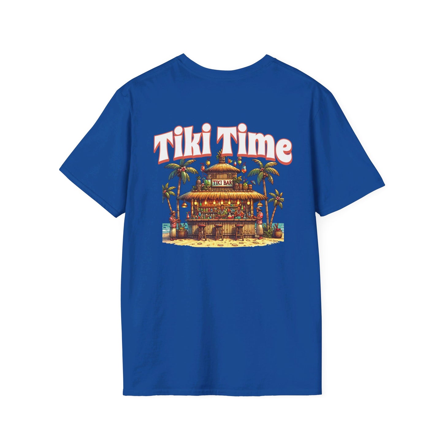 Tiki Time Bar Unisex Softstyle T-Shirt at Caribbean Rays