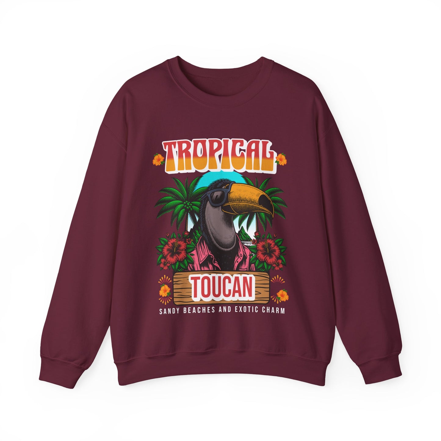 Tropical Toucan Crewneck Sweatshirt – Unisex Heavy Blend