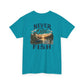 T-Shirt — "Never Too Old to Fish" Fishing Tee (Sunset Lake Design)