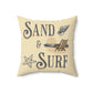 Tan Sand & Surf Spun Polyester Square Pillow - by Caribbean Rays